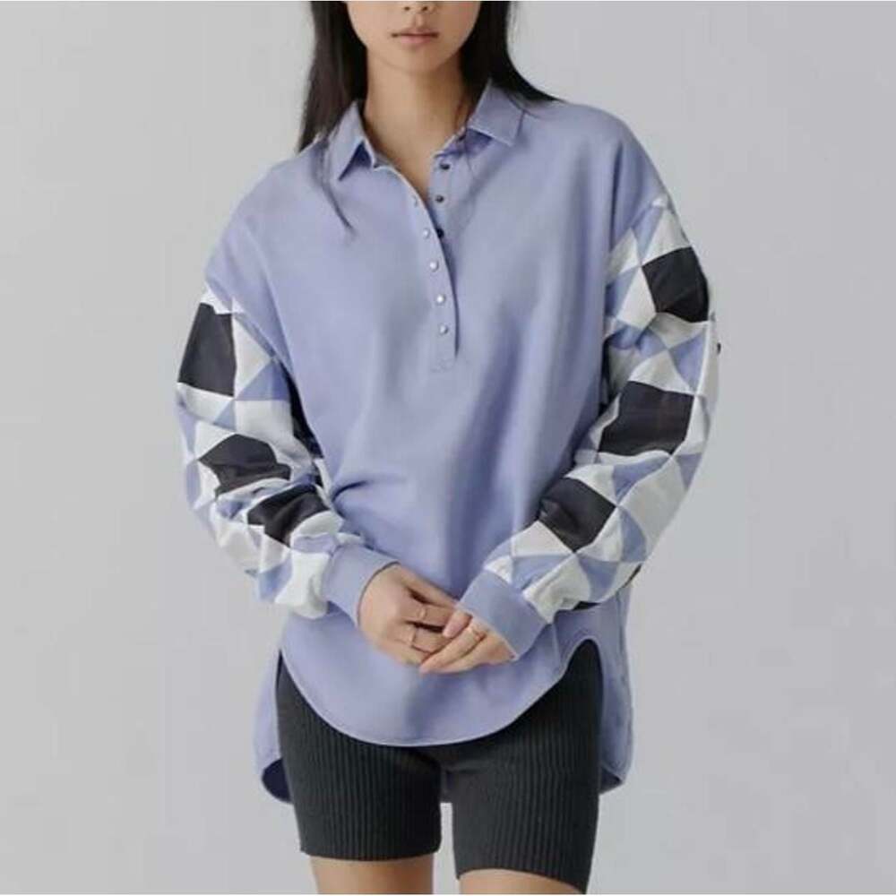 BDG Urban Outfitters Brogan Patchwork Henley Sweatshirt